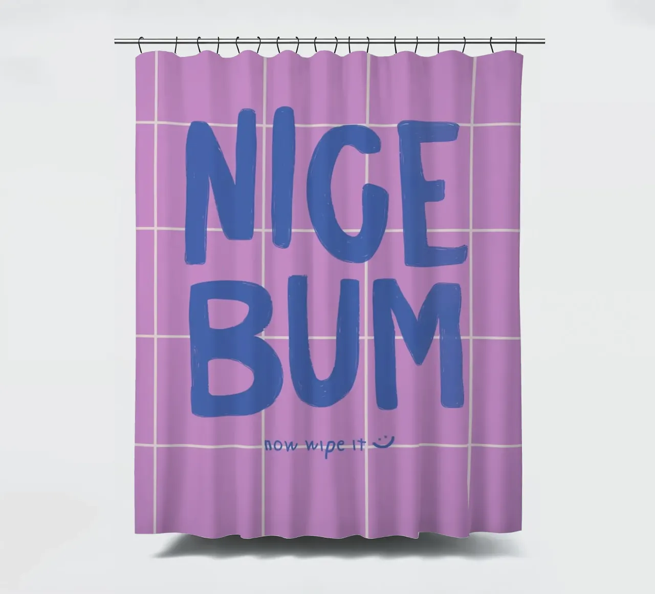 Nice Bum, Now Wipe It tenda da doccia da Attaboy Dsgn