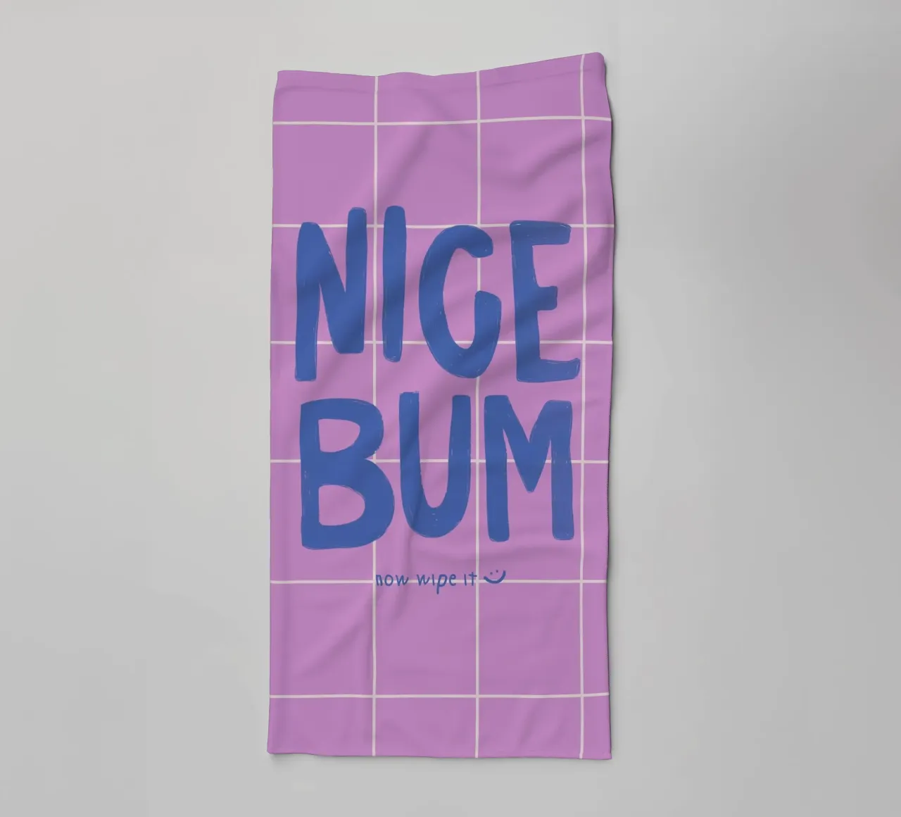 Nice Bum, Now Wipe It asciugamano da bagno da Attaboy Dsgn