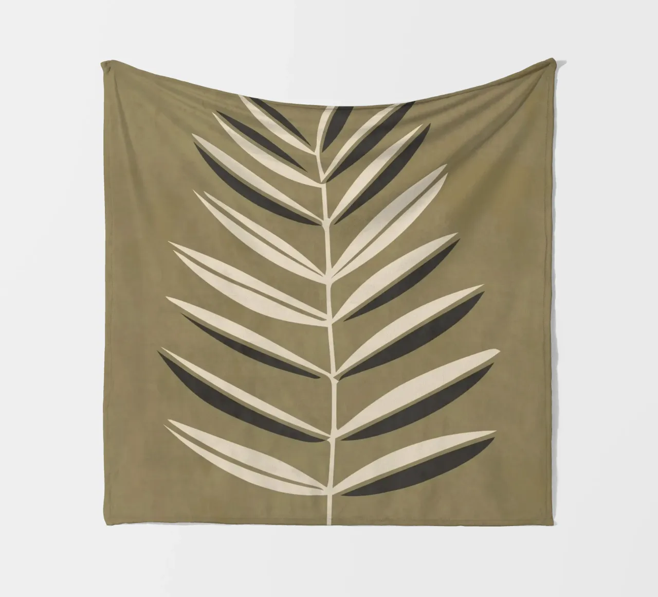 Olive Leaf 2 fleece blanket by LeaDArt