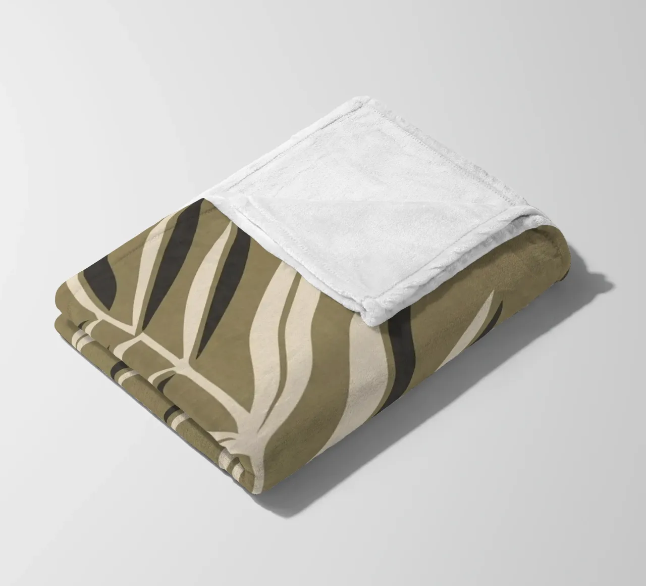 Olive Leaf 2 fleece blanket by LeaDArt