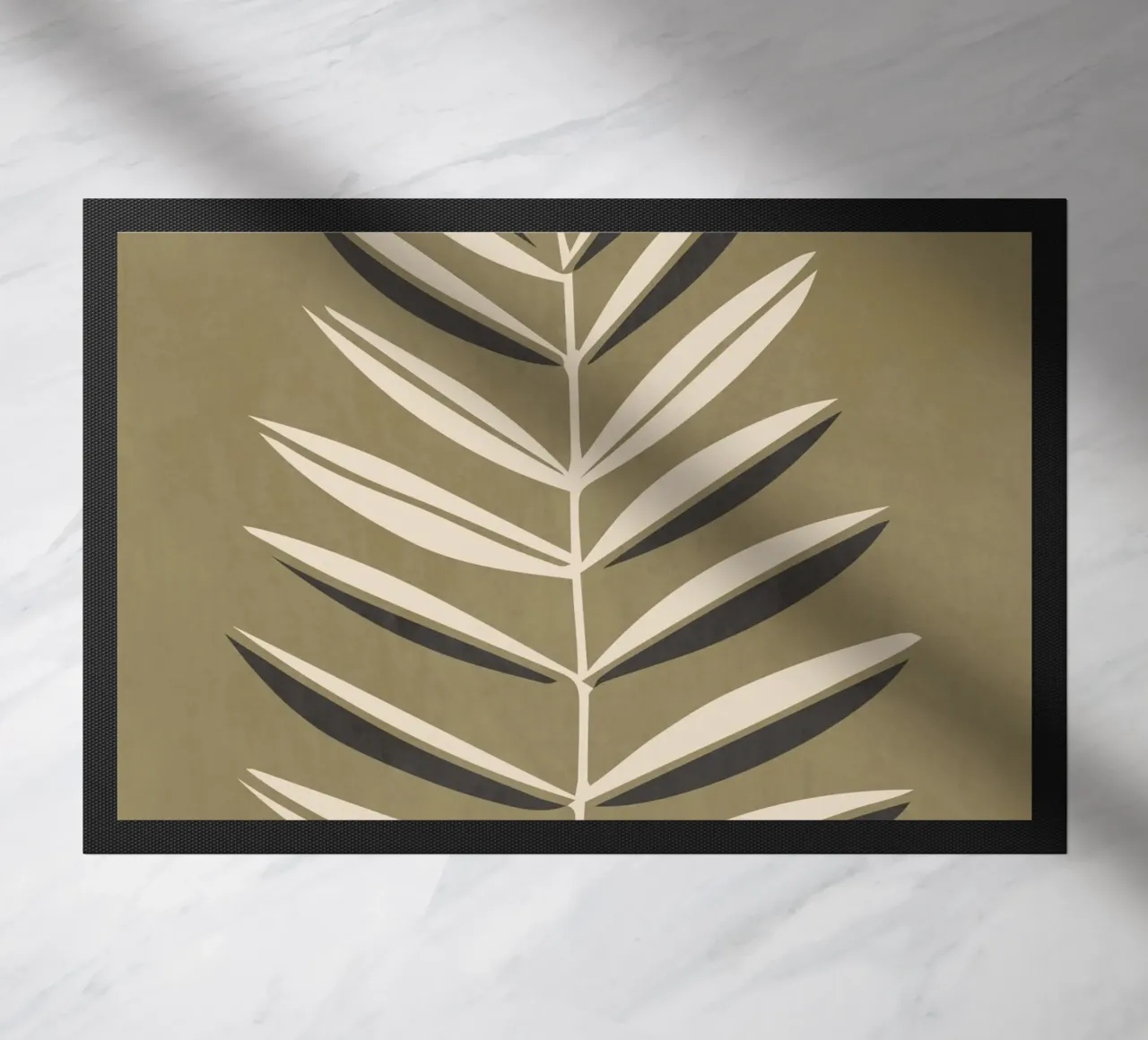 Olive Leaf 2 doormat by LeaDArt