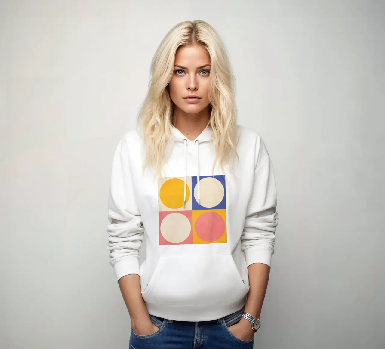 Spazio all'interno felpa con cappuccio da lovely lines