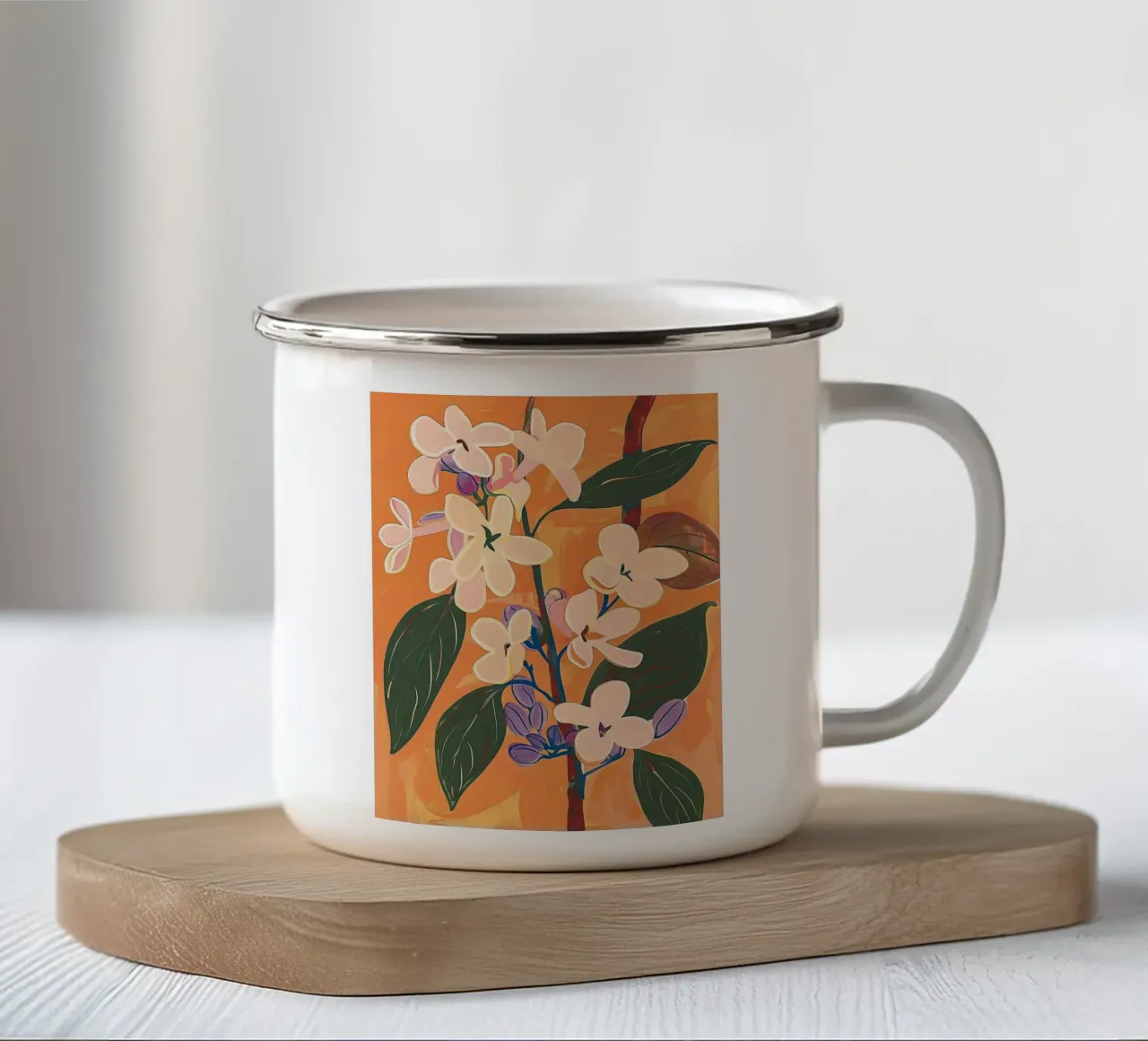 Giardino arancione tazza in smalto da DaarbyN