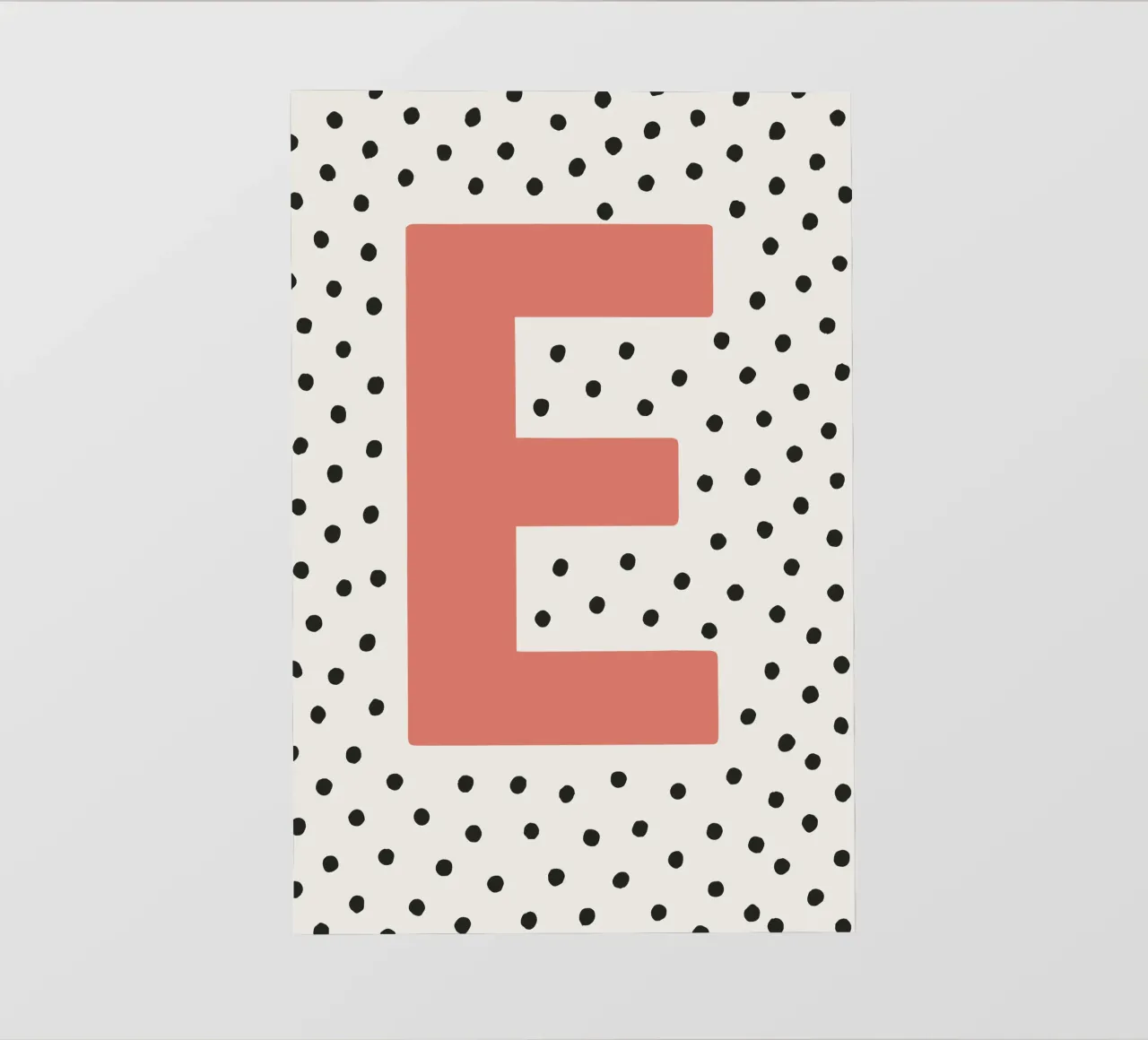 Initial E on dot pattern - Scandinavian style backlit film by KidzStudio