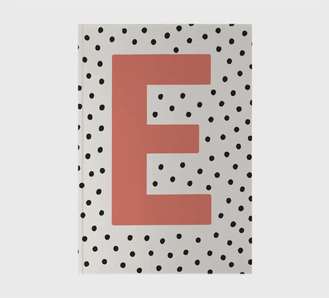 Initial E on dot pattern - Scandinavian style notebook by KidzStudio