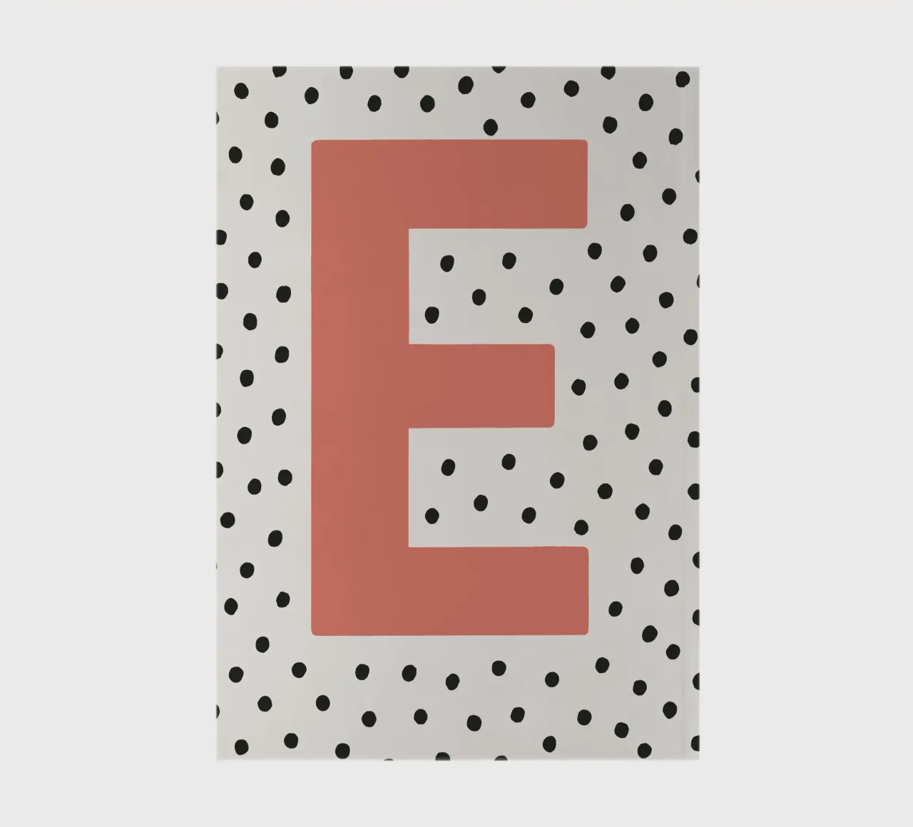 Initial E on dot pattern - Scandinavian style notebook by KidzStudio