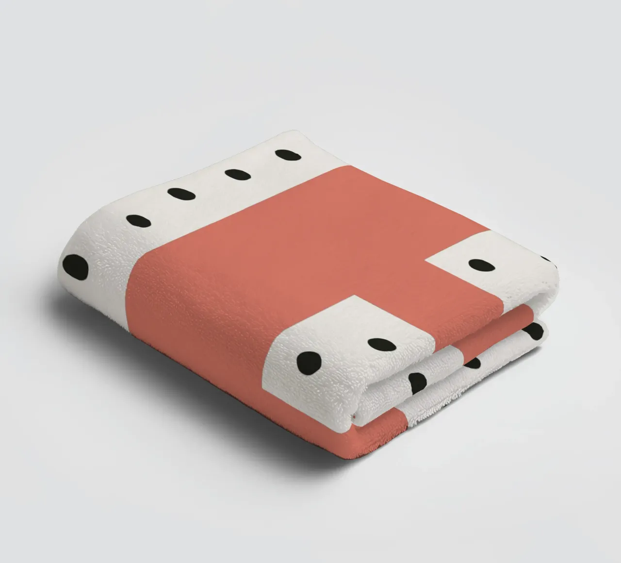 Initiale E sur motif à pois - style scandinave serviette de bain de KidzStudio