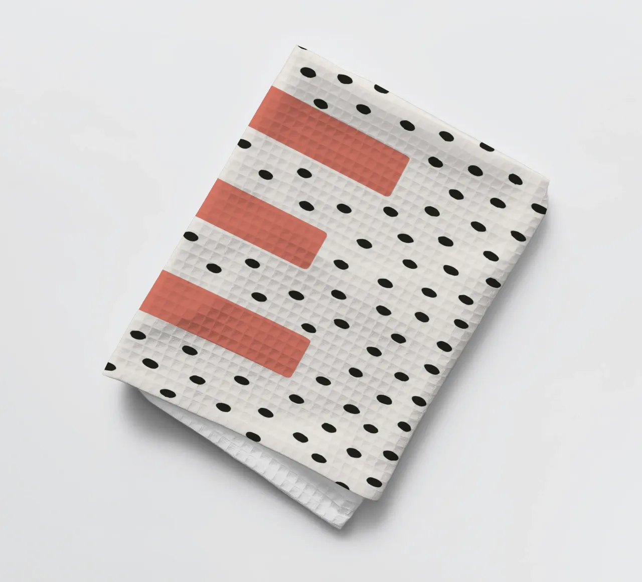 Initial E on dot pattern - Scandinavian style tea towel by KidzStudio