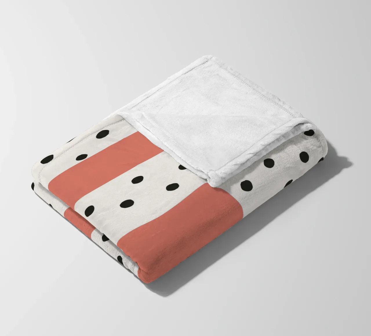 Initial E on dot pattern - Scandinavian style fleece blanket by KidzStudio