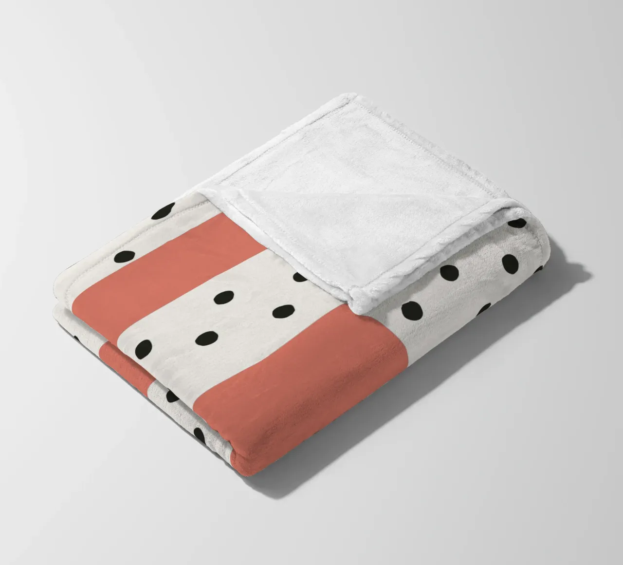 Initial E on dot pattern - Scandinavian style fleece blanket by KidzStudio