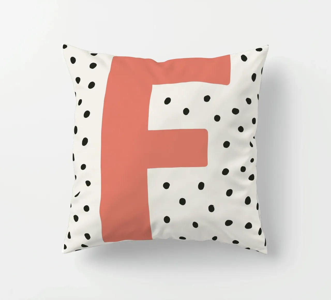 Iniziale F su motivo a pois - Stile scandinavo cuscino da KidzStudio