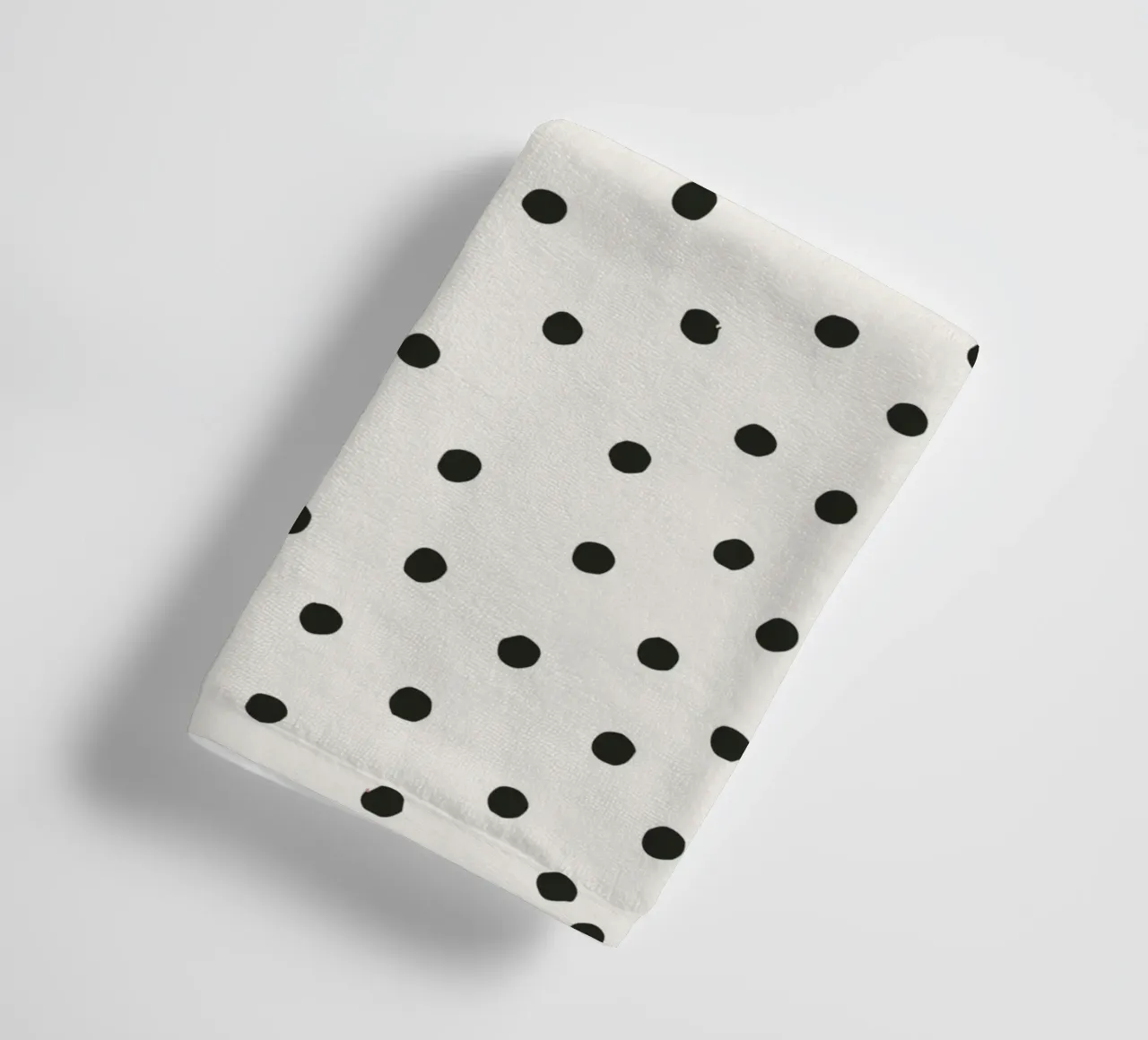 Initial F on dot pattern - Scandinavian style towel by KidzStudio