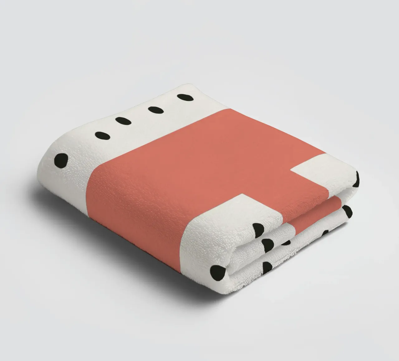 Initial F on dot pattern - Scandinavian style towel by KidzStudio