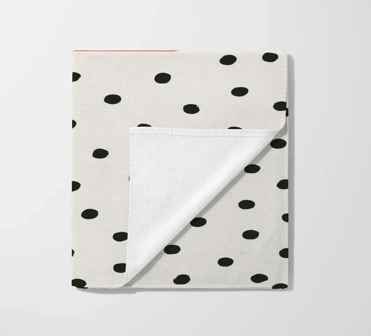 Initial F on dot pattern - Scandinavian style beach towel by KidzStudio