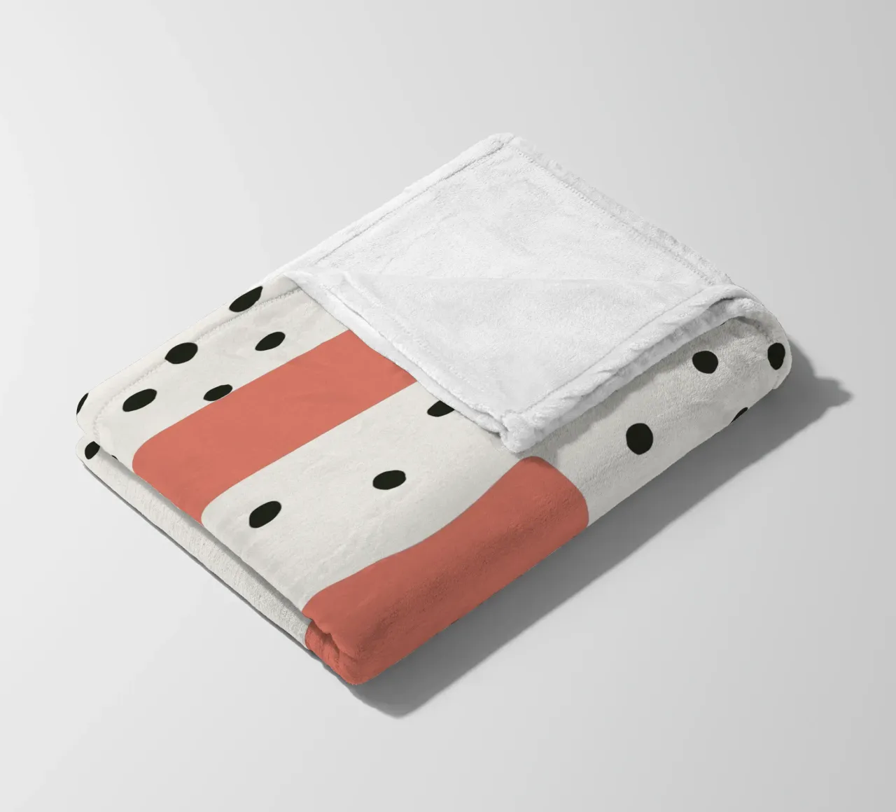 Initial F on dot pattern - Scandinavian style fleece blanket by KidzStudio