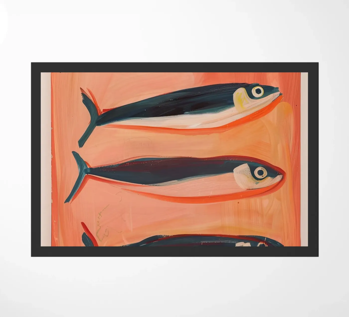Bold Sardines doormat by DaarbyN