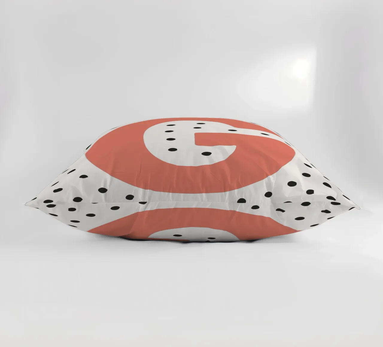 Initial G on dot pattern - Scandinavian style decorative cushion by KidzStudio