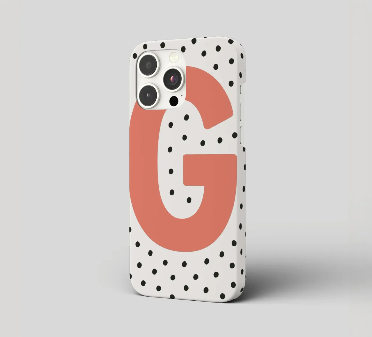 Initial G on dot pattern - Scandinavian style iphone case by KidzStudio