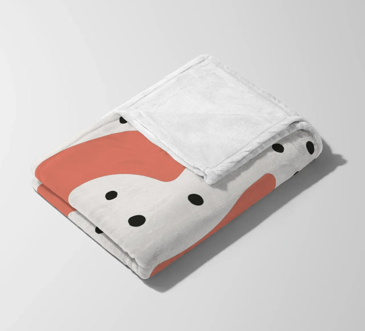 Initial G on dot pattern - Scandinavian style fleece blanket by KidzStudio