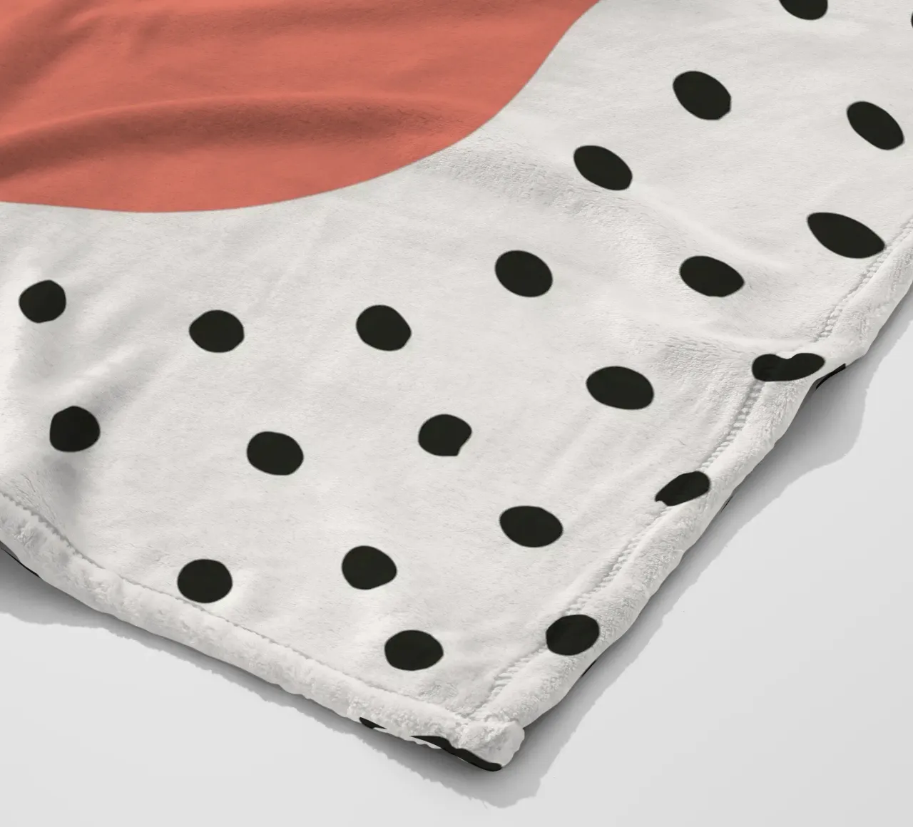 Initial G on dot pattern - Scandinavian style fleece blanket by KidzStudio