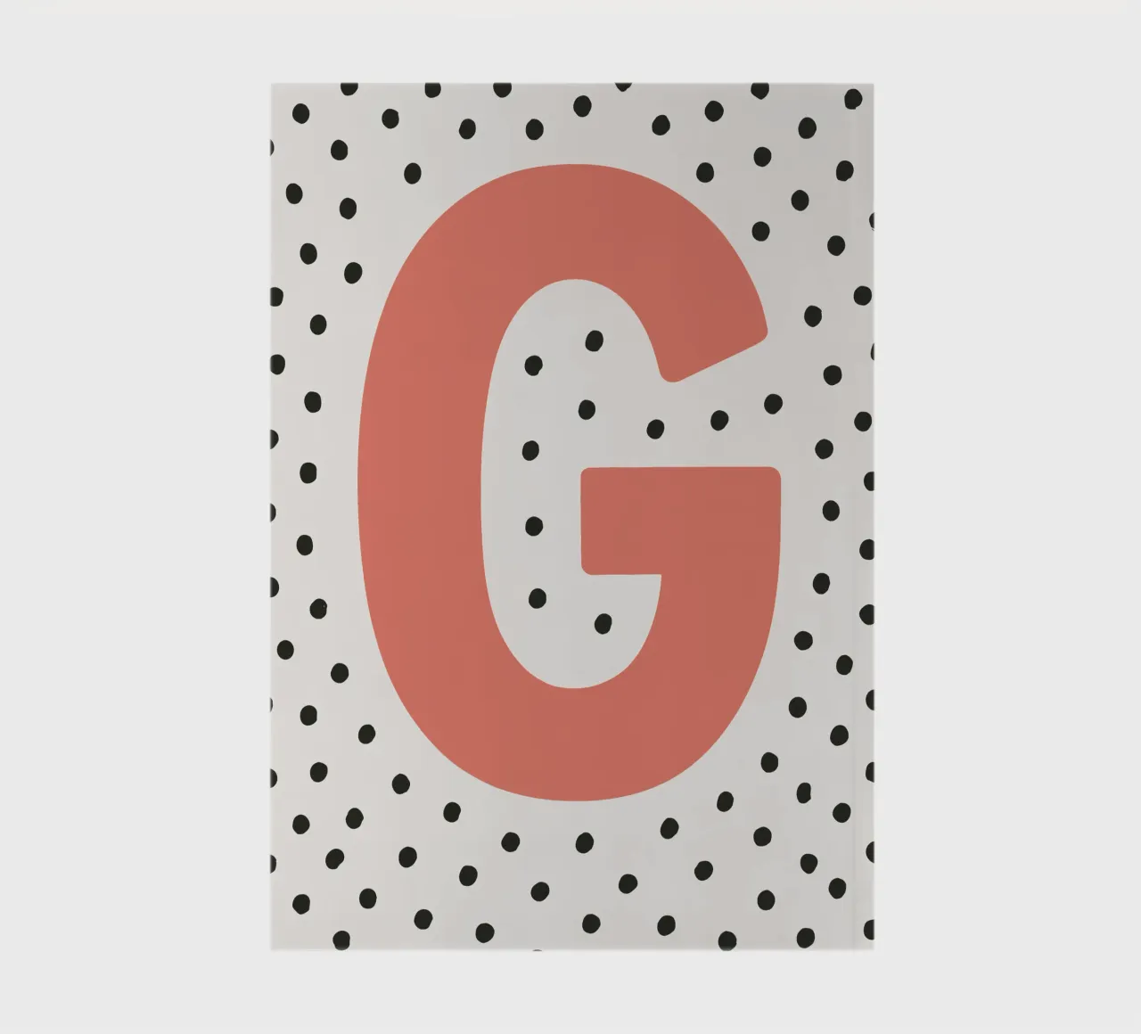 Initial G on dot pattern - Scandinavian style notebook by KidzStudio
