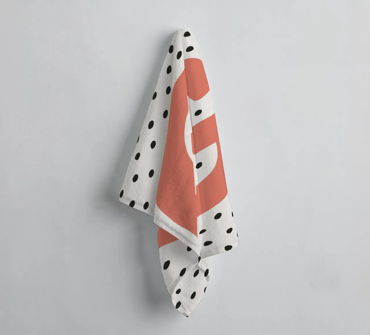 Initial G on dot pattern - Scandinavian style towel by KidzStudio