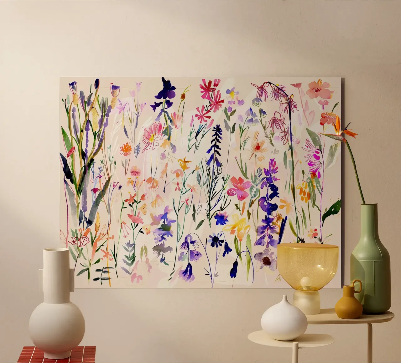 Coro dei fiori selvatici alluminio dibond da Sophia Calder Studio