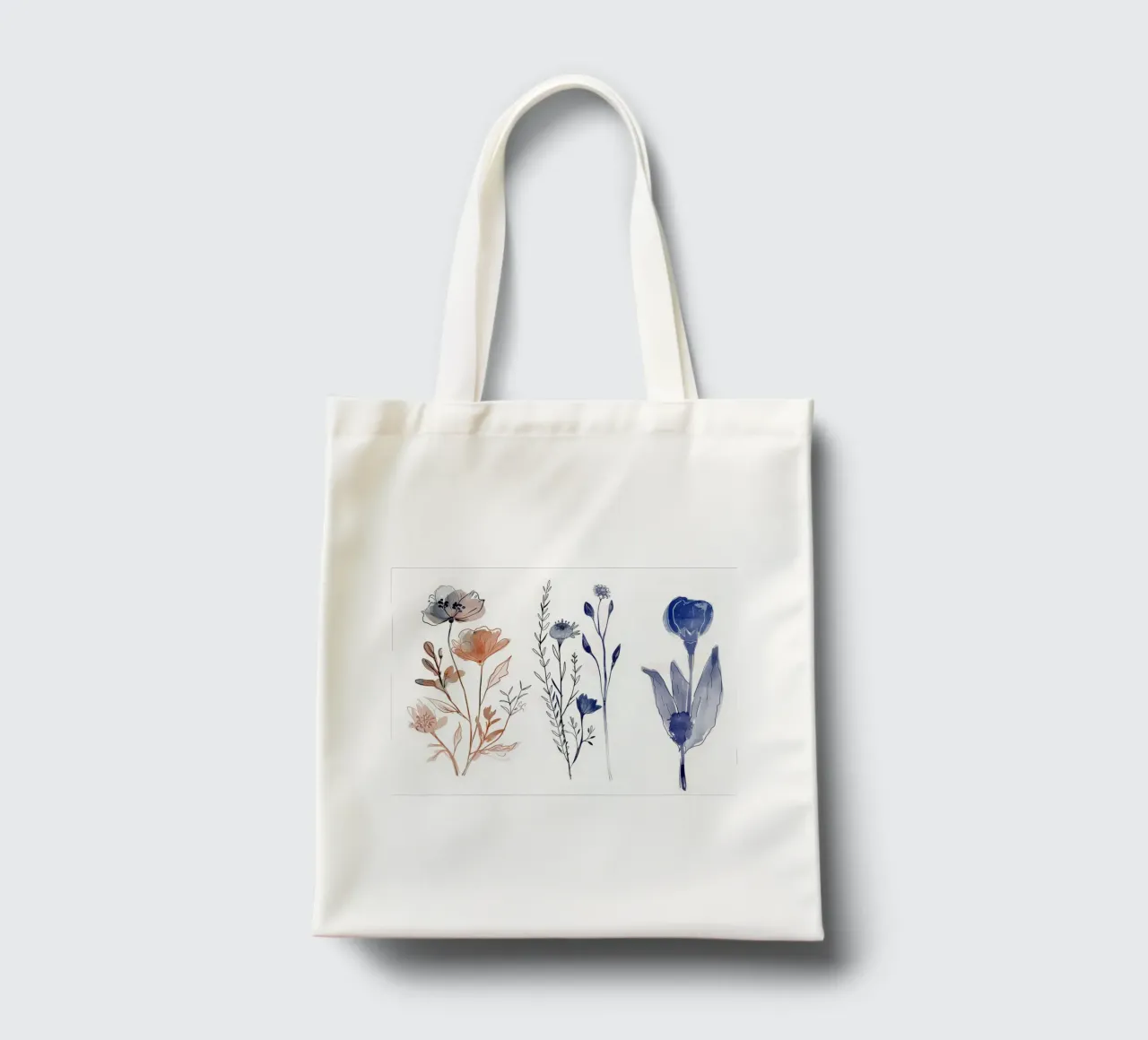 Trio in Bloom borsa in juta da Sophia Calder Studio