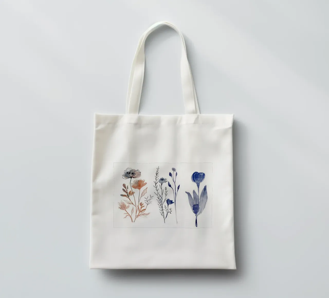 Trio in Bloom borsa in juta da Sophia Calder Studio