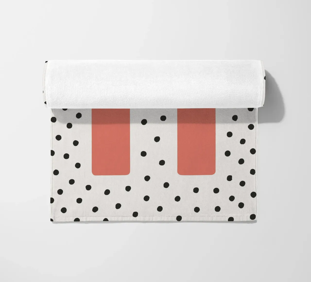 Initial H on dot pattern - Scandinavian style beach towel by KidzStudio