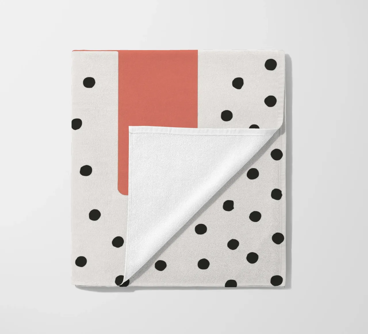 Initial H on dot pattern - Scandinavian style beach towel by KidzStudio