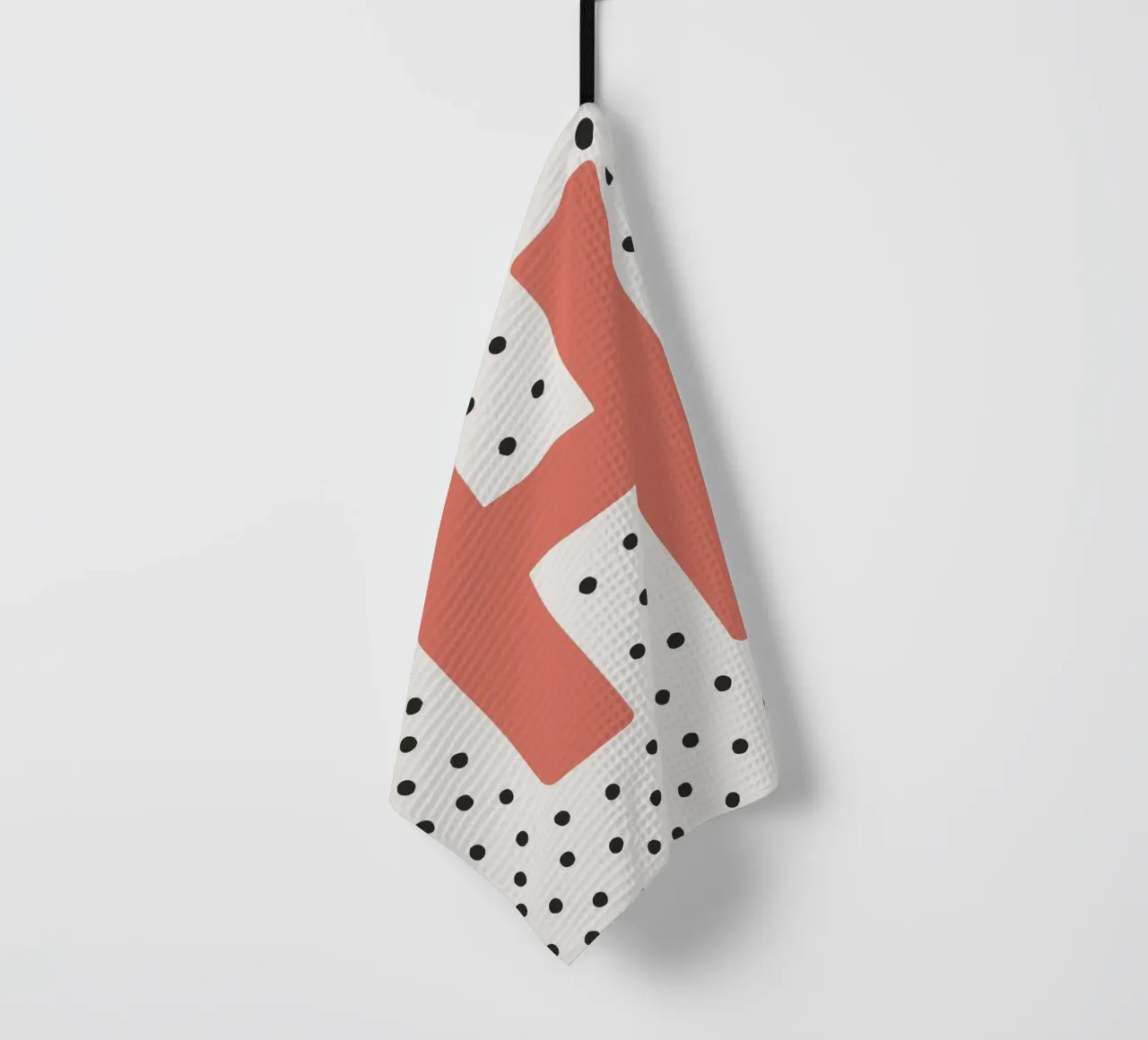 Initial H on dot pattern - Scandinavian style tea towel by KidzStudio