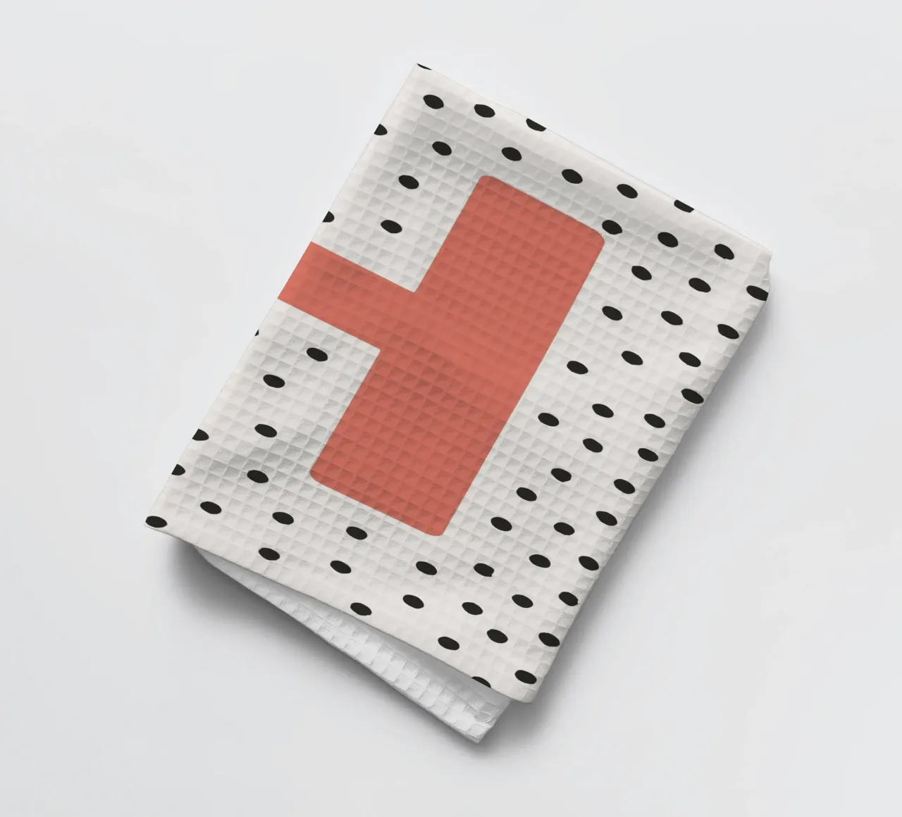 Initial H on dot pattern - Scandinavian style tea towel by KidzStudio