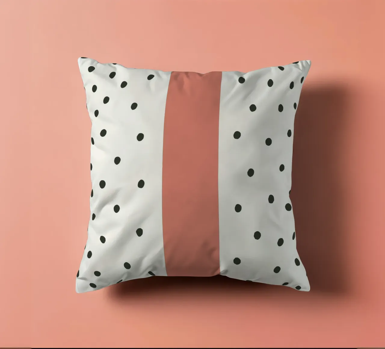 Initial I on dot pattern - Scandinavian style decorative cushion by KidzStudio