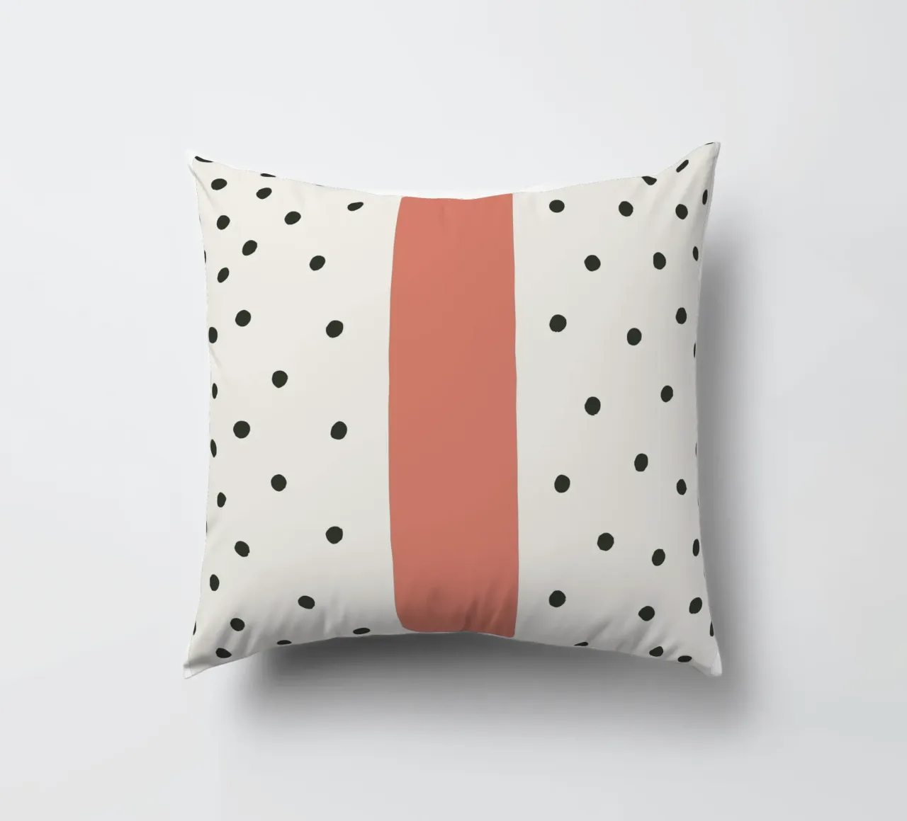 Initial I on dot pattern - Scandinavian style decorative cushion by KidzStudio