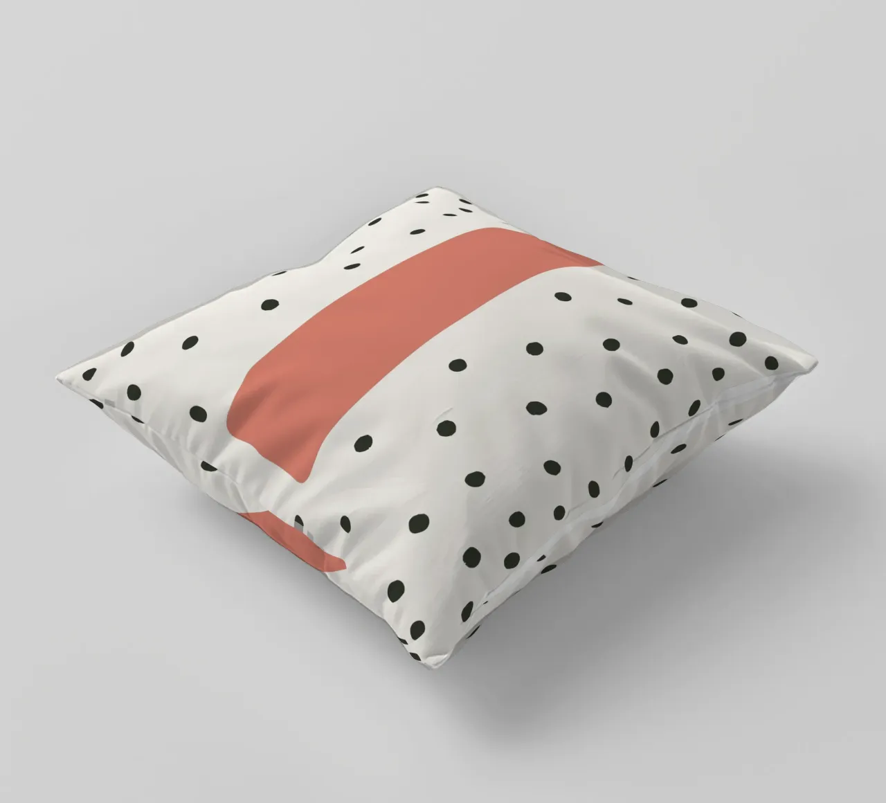 Initial I on dot pattern - Scandinavian style decorative cushion by KidzStudio