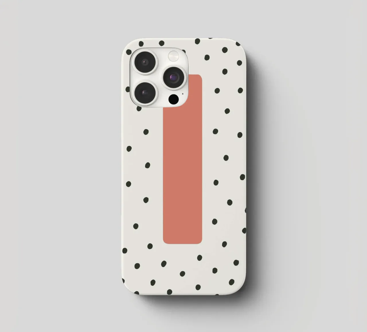 Initial I on dot pattern - Scandinavian style iphone case by KidzStudio