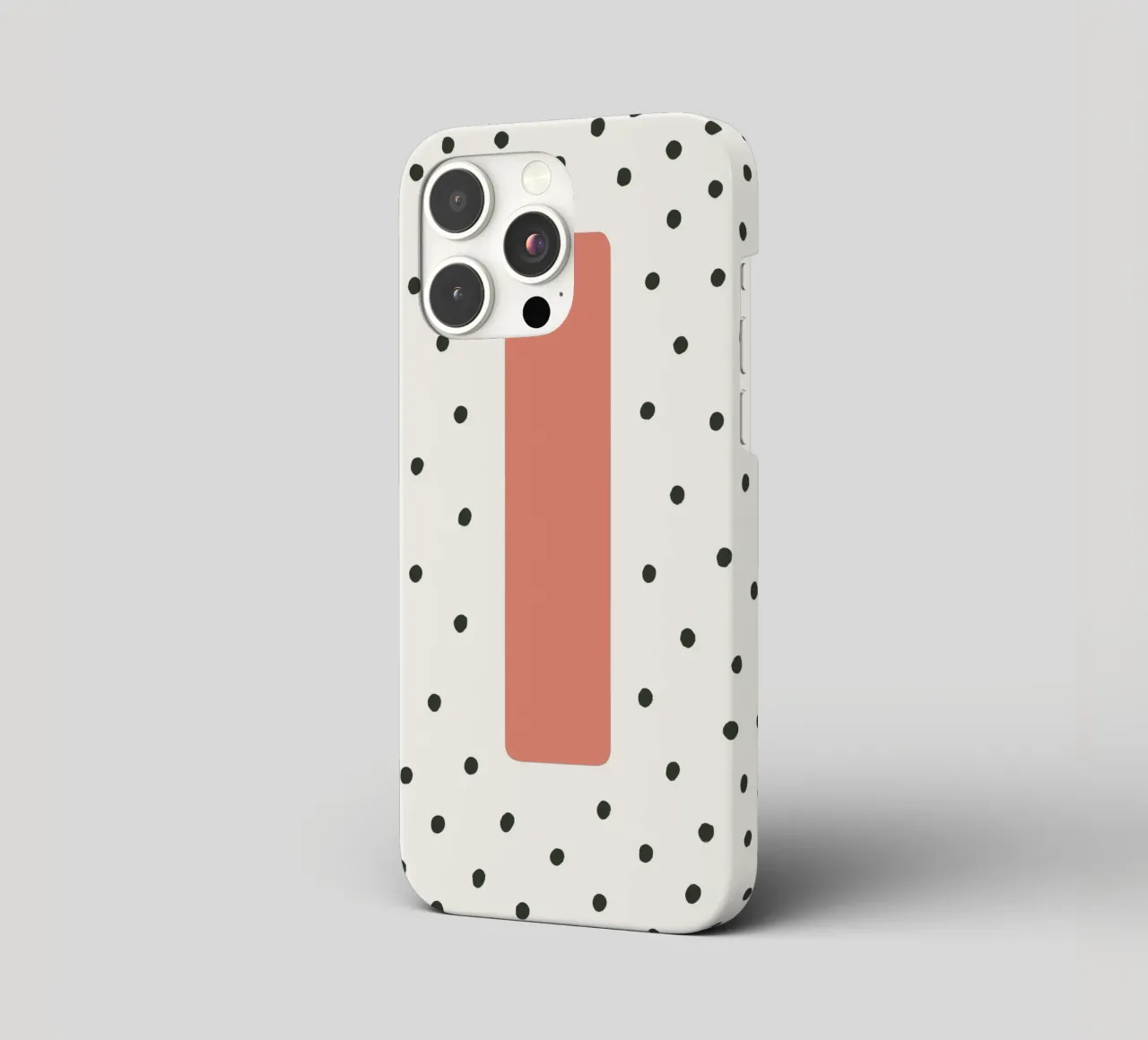Initial I on dot pattern - Scandinavian style iphone case by KidzStudio