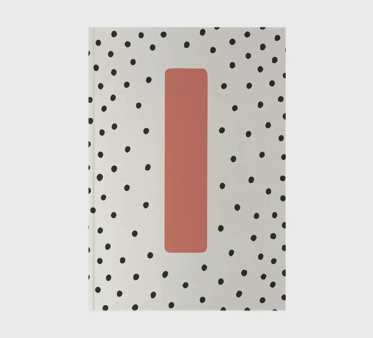 Initial I on dot pattern - Scandinavian style notebook by KidzStudio