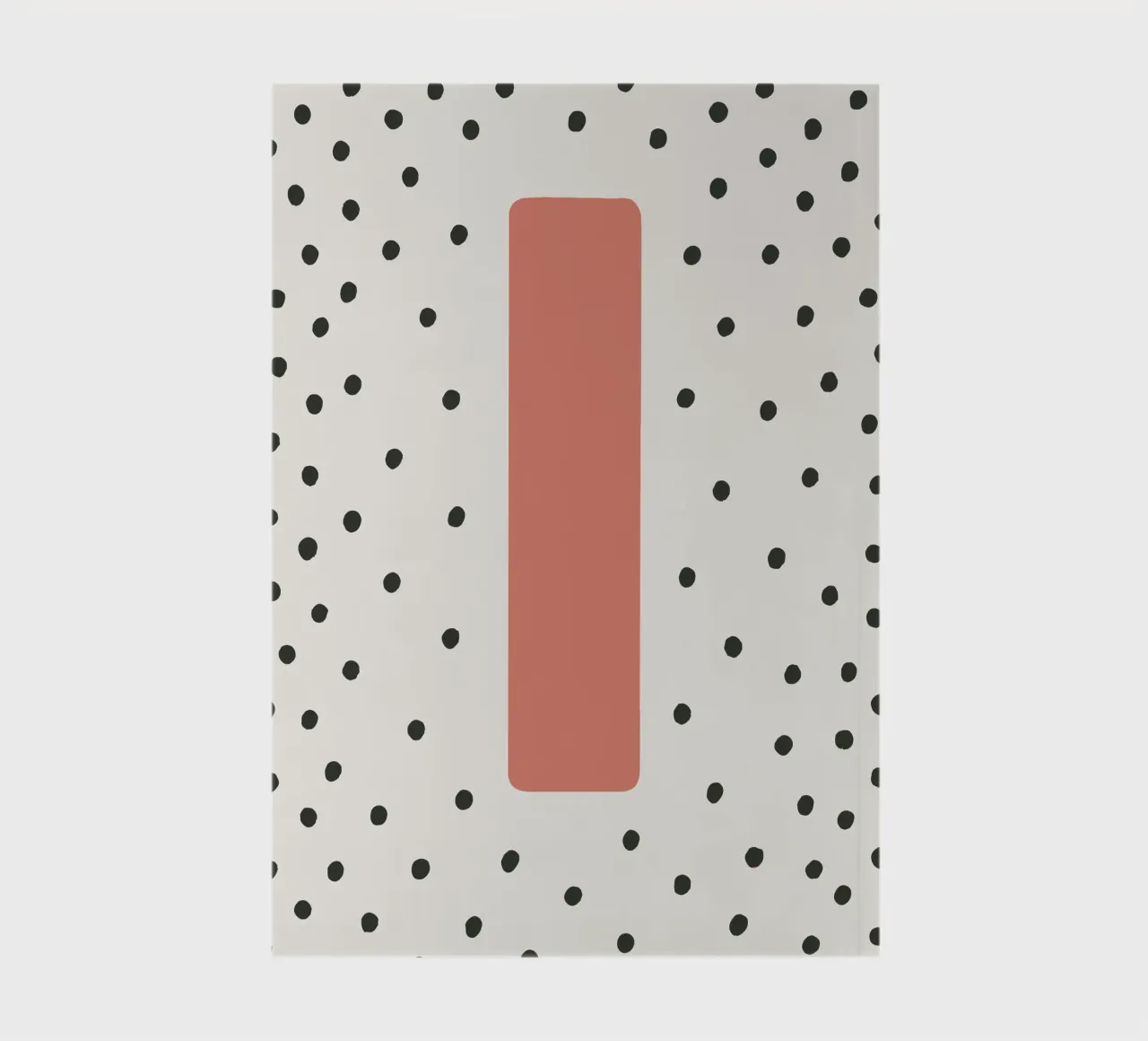 Initial I on dot pattern - Scandinavian style notebook by KidzStudio