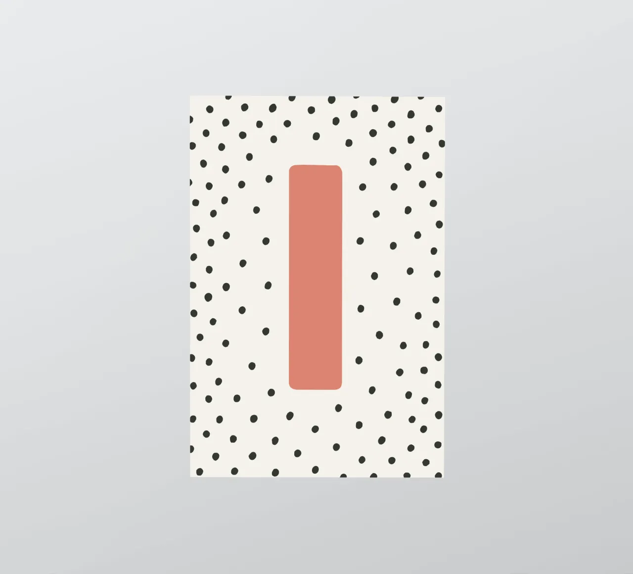 Initial I on dot pattern - Scandinavian style sticker by KidzStudio