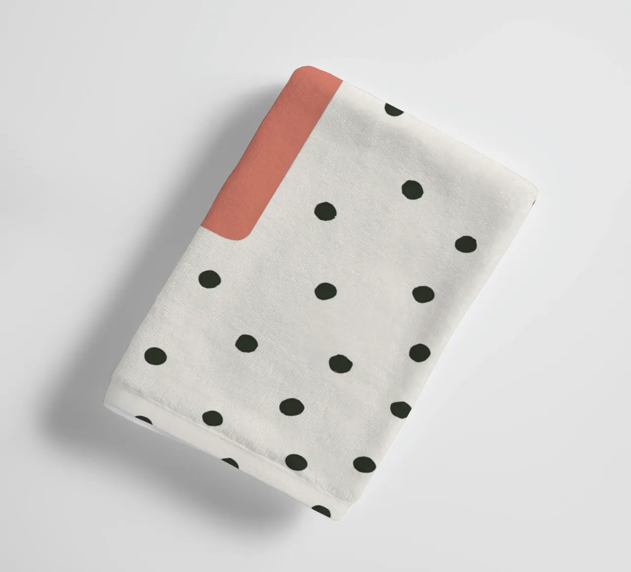 Initial I on dot pattern - Scandinavian style towel by KidzStudio