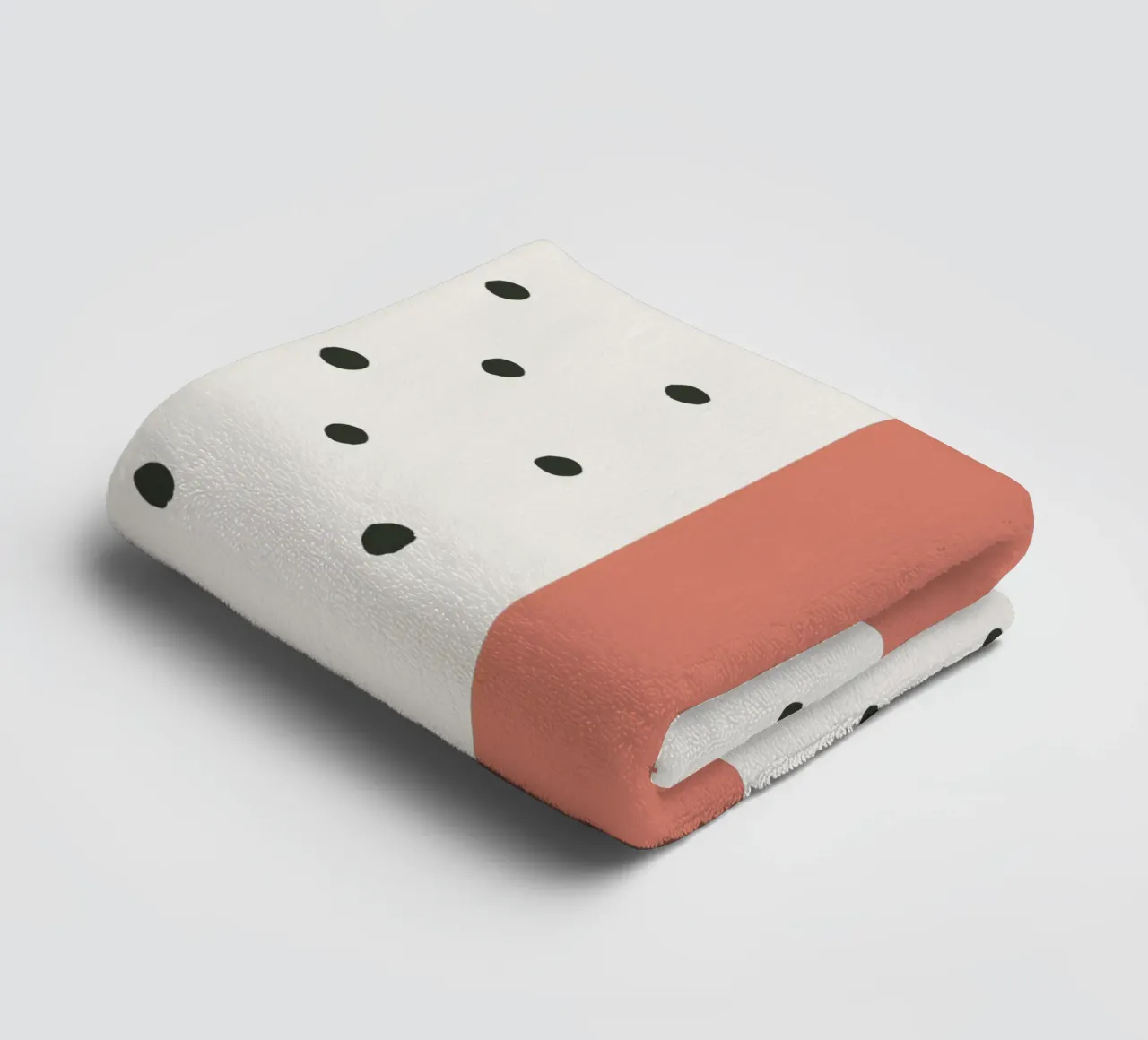 Initial I on dot pattern - Scandinavian style towel by KidzStudio