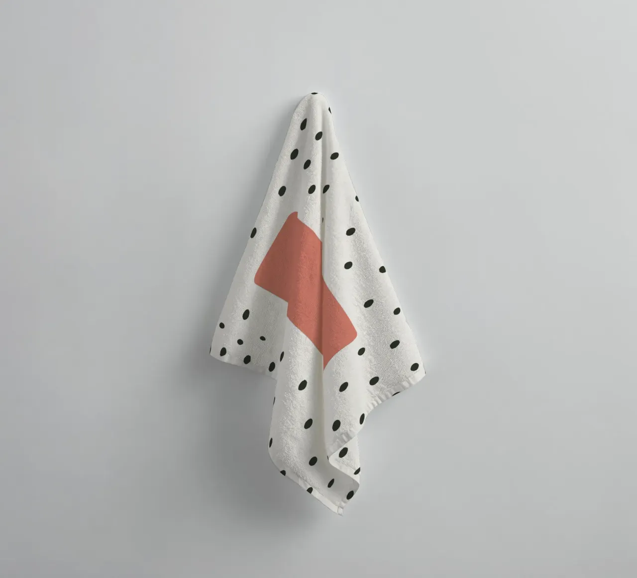 Initial I on dot pattern - Scandinavian style towel by KidzStudio
