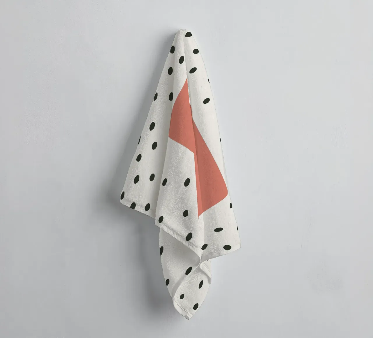 Initial I on dot pattern - Scandinavian style towel by KidzStudio