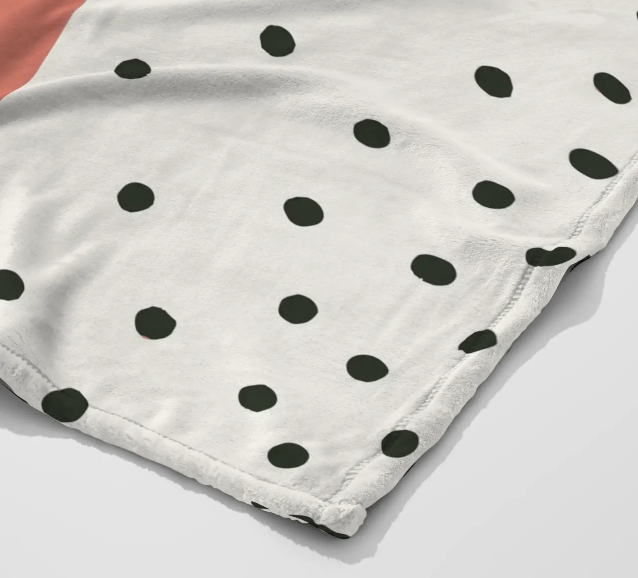 Initial I on dot pattern - Scandinavian style fleece blanket by KidzStudio