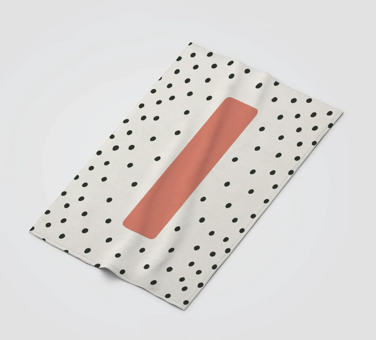 Initial I on dot pattern - Scandinavian style fleece blanket by KidzStudio