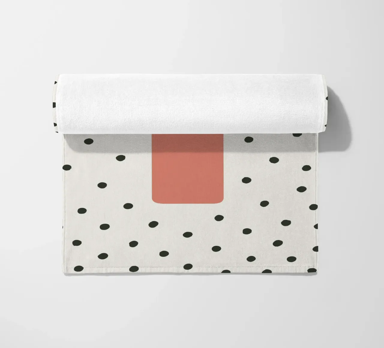Initial I on dot pattern - Scandinavian style beach towel by KidzStudio