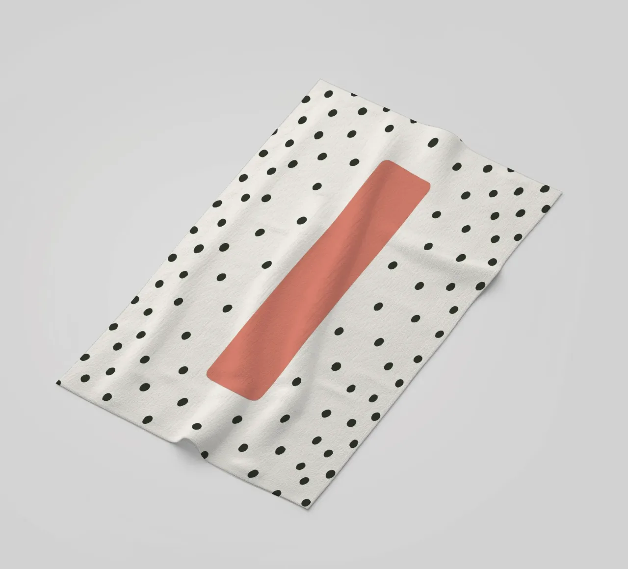 Initial I on dot pattern - Scandinavian style beach towel by KidzStudio