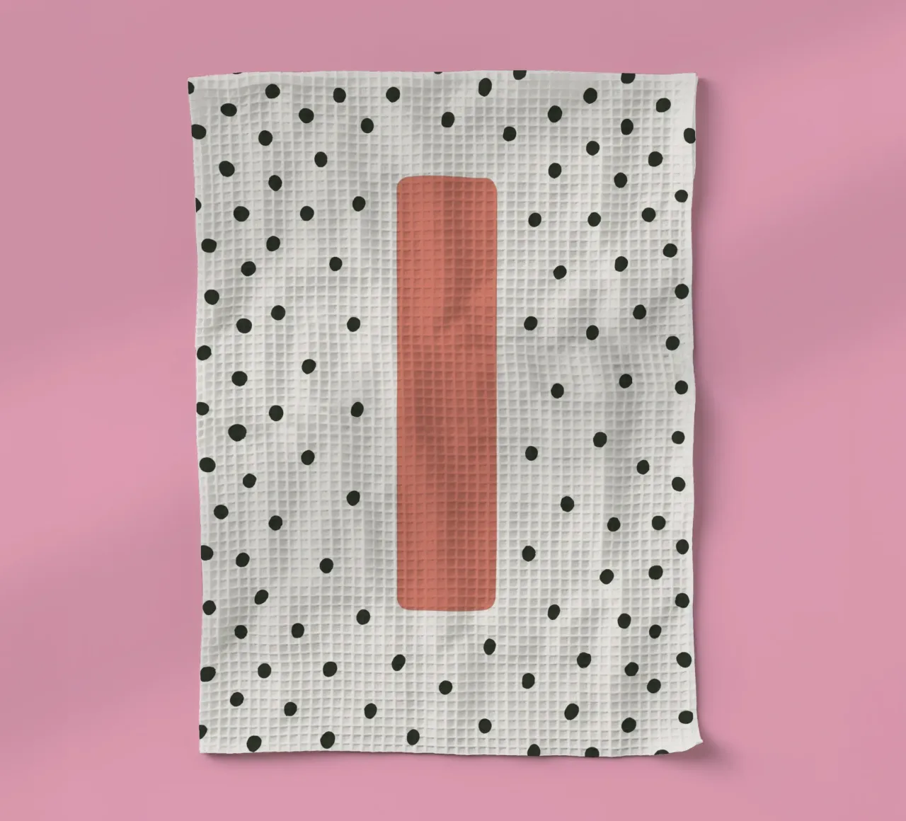 Initial I on dot pattern - Scandinavian style tea towel by KidzStudio